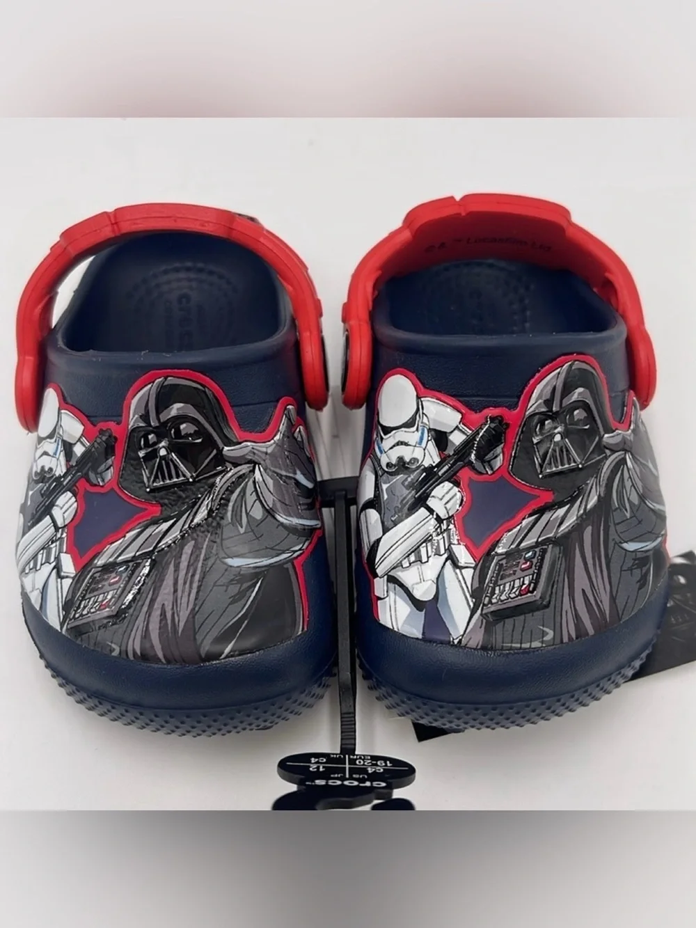 NWT Star Wars Kids Navy and Red Clog Sandals with Darth Vader Graphic Sz4